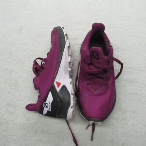 Salomon Kids 3 Running Shoes Purple Alphacross Blast Clima Lightweight Sneakers